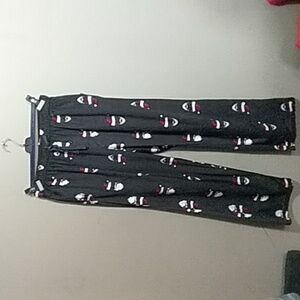Black Santa claus pjamama pants size large